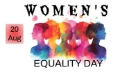 White Joyful Women's equality Day  Facebook Event Cover template