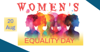 White Joyful Women's equality Day  Facebook Event Cover template