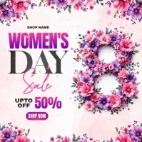 White Joyful Women;s Day Sale Instagram Post template