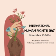 White Joyful World Human Right Day. Instagram Post template