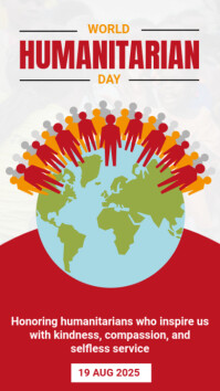 White Joyful World Humanitarians Day Instagram Story Instagram-verhaal template