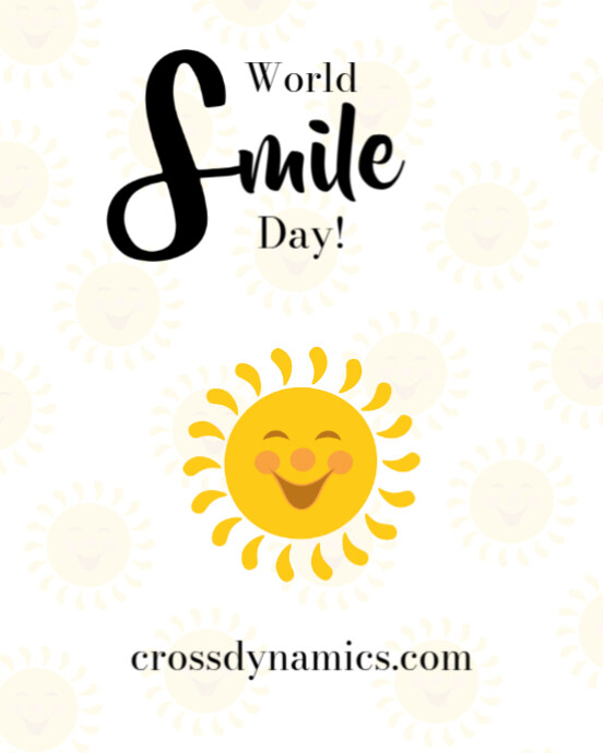 White Joyful World Smile Day Instagram Portrait Template | PosterMyWall