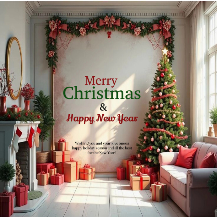 Copy of White Joyful Xmas And New Year Instagram Post | PosterMyWall