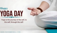 White Joyful Yoga Day Tag Etykietka doczepna template