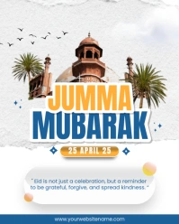 White Jumma Mubarak Instagram Portrait template