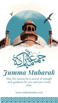 White Jumma Mubarak Instagram Story Indaba yaku-Instagram template