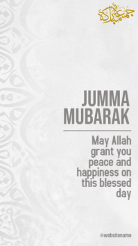 White Jumma Mubarak Instagram Story template