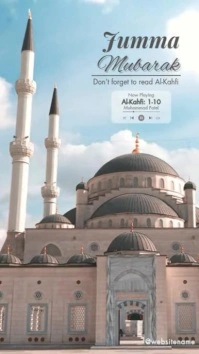 White Jumma Mubarak Instagram Story template