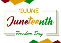 White  Juneteenth  Postcard Ikhadi leposi template