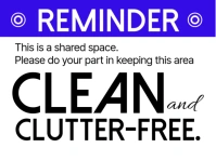 White Keep The Area Clean Reminder Notice Sign Yard Sign template