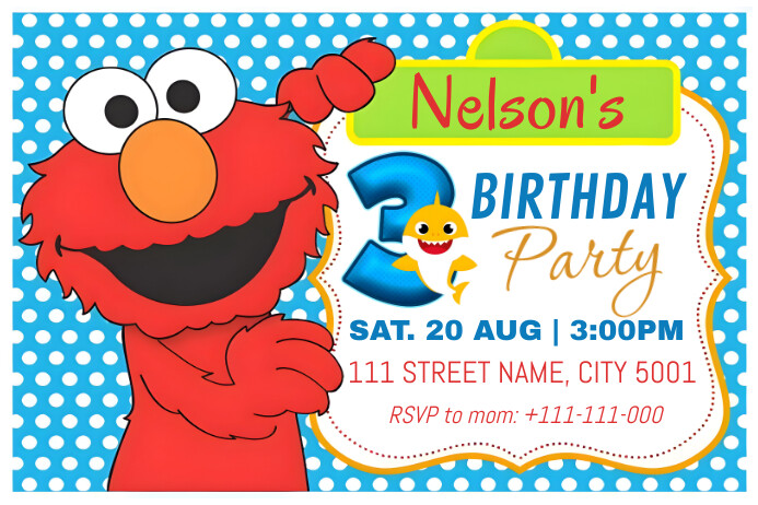 White Kiddies Birthday Party Invite Poster Template | PosterMyWall