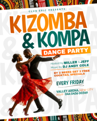 Wit Kizomba and Kompa Dance Party Instagram Portrait Template