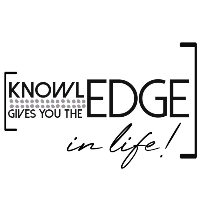 White Knowledge Gives You The Edge Instagram Post Template | PosterMyWall