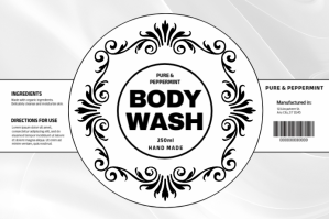 สีขาว White Label Product Etiket Template