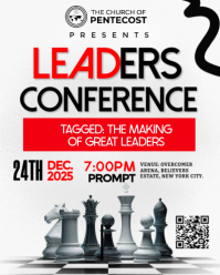 สีขาว Leadership Conference Instagram Portrait Template