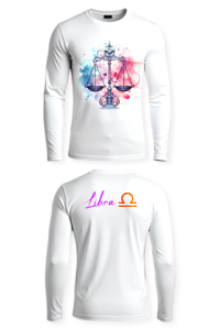 White Libra Zodiac Sign Poster Template