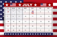 White List-based 4th Of July Calendar  Label 标签 template