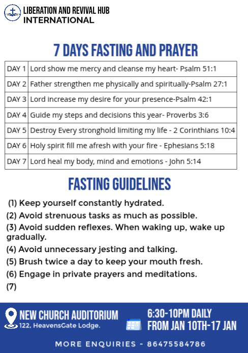 White List-based 7 Days Fasting And Prayer Guide With Daily Scriptures ...