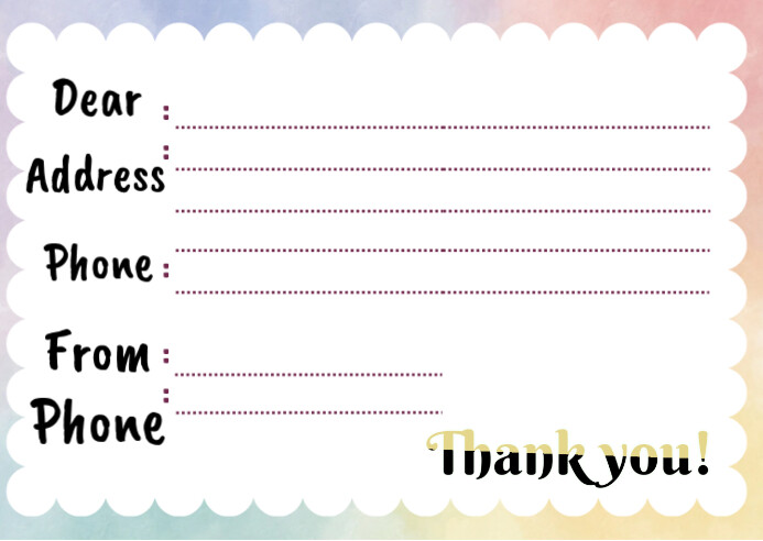 Post Card Address Label Copy of White List-based Address Label Postcard | PosterMyWall