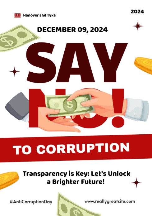 White List-based Anti Corruption Poster A4 template