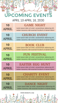 White List-based April Event Schedule Instagram Story template