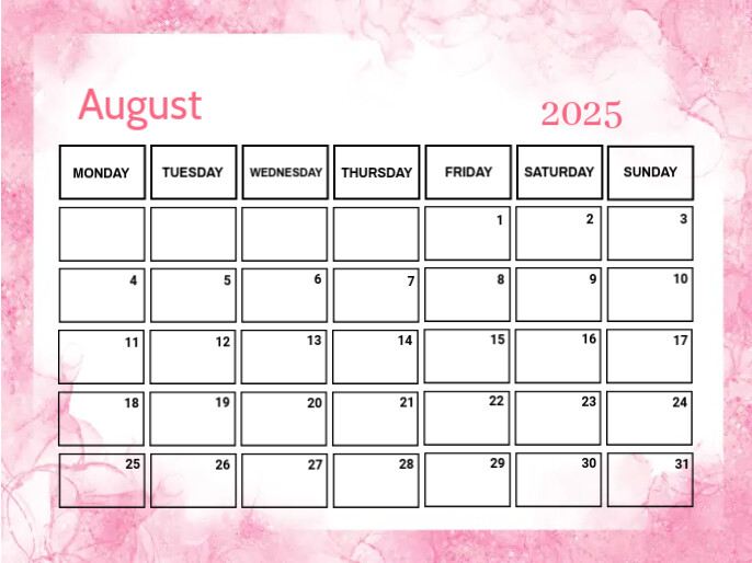 White List-based August Calendar  Presentation Presentazione template