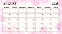 White List-based August Calendar  Presentation (16:9) template