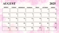 White List-based August Calendar  Presentation (16:9) template
