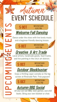 White List-based Autumn Event Schedule Instagram Story template