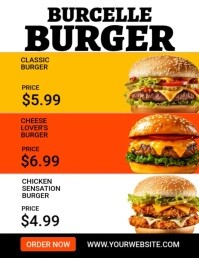 Branco Burger Menu Flyer Template