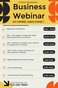 White List-based Business Webinar Poster Póster template