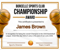 White List-based Championship Award  Large Rectangle Rettangolo grande template
