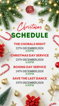White List-based Christmas Event Schedule Instagram Story template