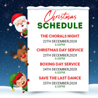 White List-based Christmas Event Schedule Square (1:1) template