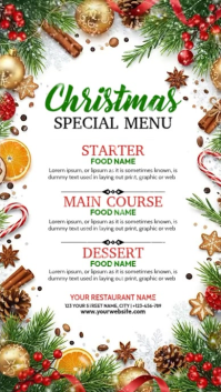 White List-based Christmas Food Menu Instagram Story template