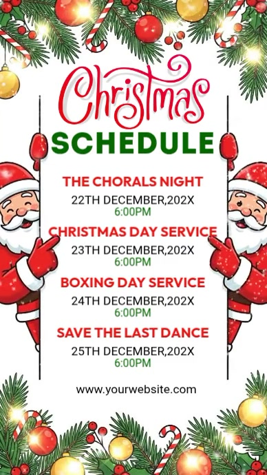 White List-based Christmas Open Hours Instagram Story Instagram-verhaal template