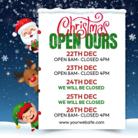 White List-based Christmas Open Hours Instagram Post template