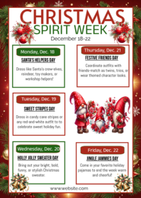 White List-based Christmas Spirit Week Template A6