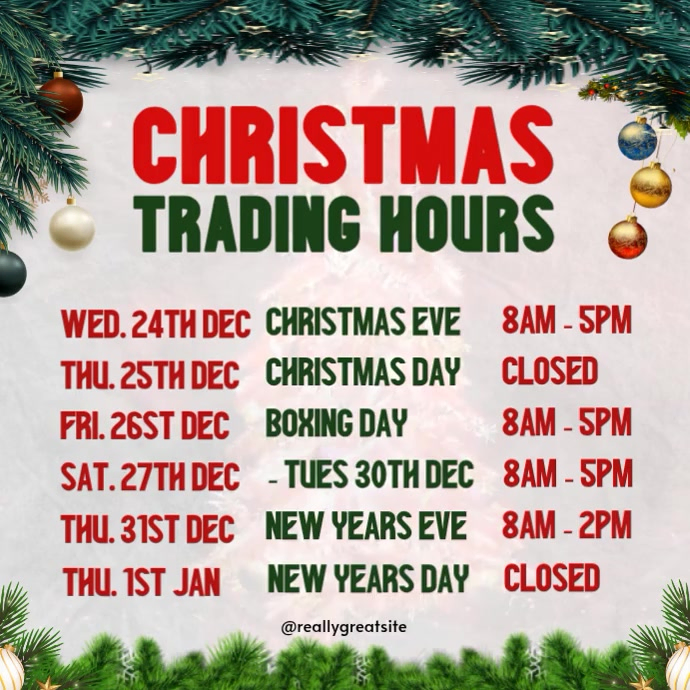 White List based Christmas Trading Hours Design Template Instagram Post white-list-based-christmas-trading-hours-design-template-instagram-post