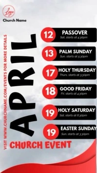 White List-based Church Event Video  Instagram Reel template