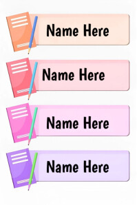 White List-based Classroom Student Names List Template  Poster