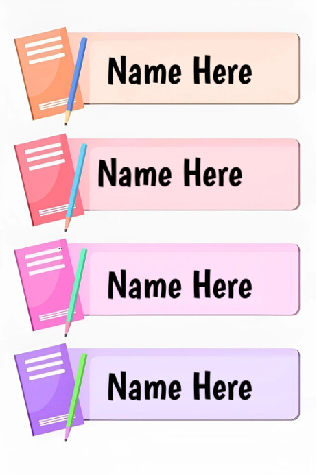 White List-based Classroom Student Names List Template  Poster