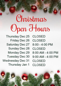 White List-based Closed Notice Template  A4