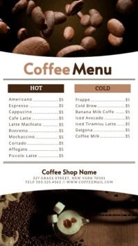 White List-based Coffee Menu Instagram Story template