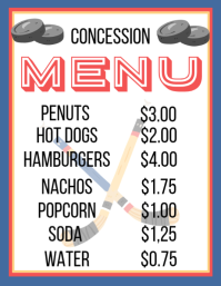 White List-based Concession Menu Flyer template