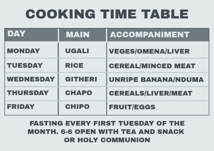 White Cooking Time Table A4 Template | PosterMyWall