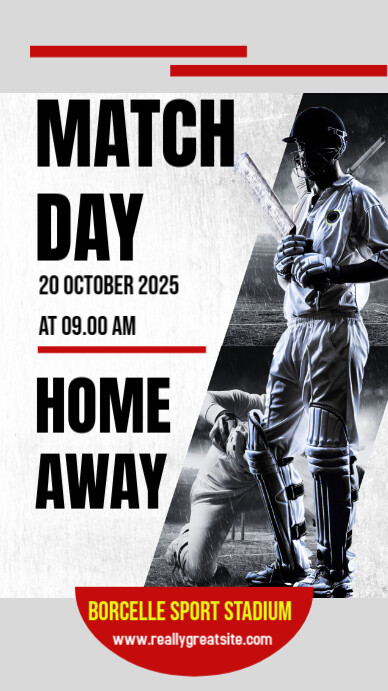 White List-based Cricket Tournament Digital Display (9:16) template