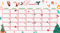 White List-based December Calendar  Presentation (16:9) template