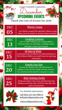 White List-based December Upcoming Event Schedule Instagram Story template