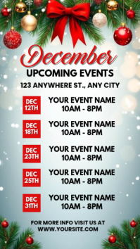 White List-based December Upcoming Events  Instagram Story template